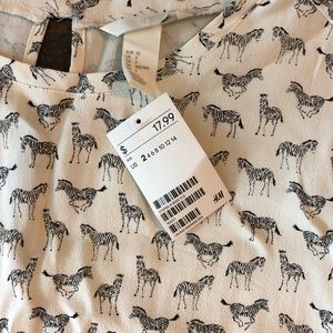 H&M Zebra Blouse